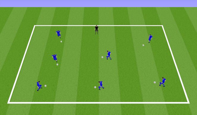Football/Soccer Session Plan Drill (Colour): Warmup