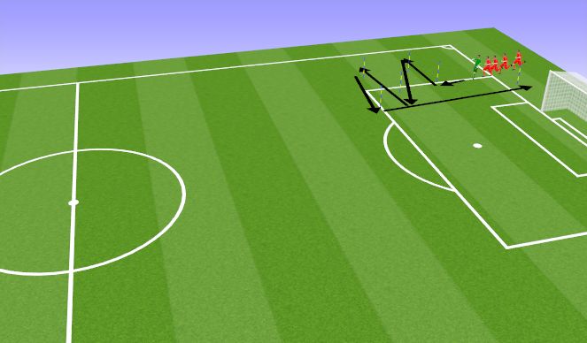 Football/Soccer Session Plan Drill (Colour): dynamic stretch warm up