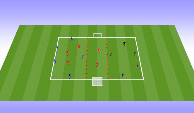 Football/Soccer Session Plan Drill (Colour): Skill