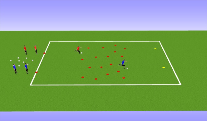 Football/Soccer Session Plan Drill (Colour): Minefield!
