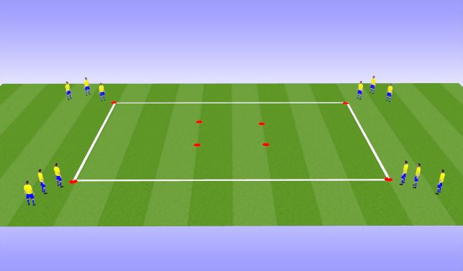 Football/Soccer Session Plan Drill (Colour): DT2 - Dribble & Turn 2