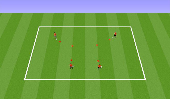 Football/Soccer Session Plan Drill (Colour): Dribbling/ Change of Direction
