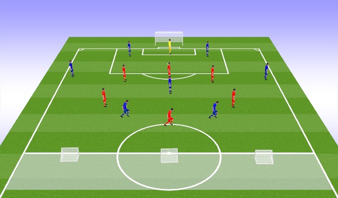 Football/Soccer Session Plan Drill (Colour):  DEF 6v8