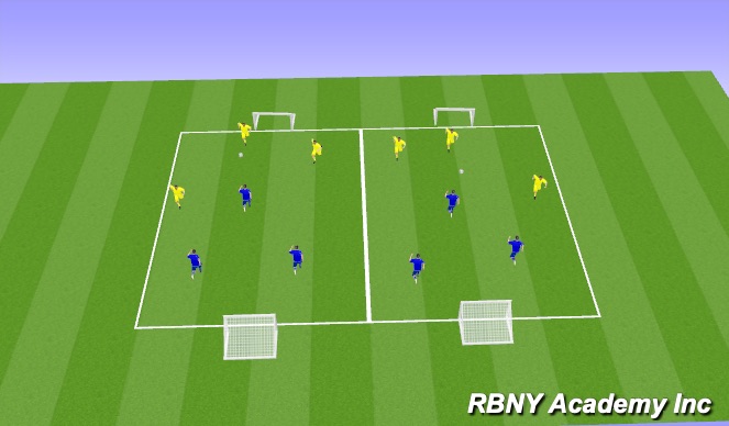 Football/Soccer Session Plan Drill (Colour): Short sided games