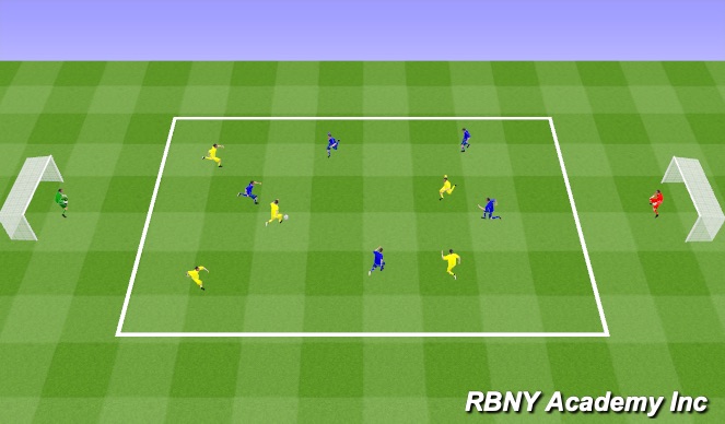 Football/Soccer Session Plan Drill (Colour): Passing condition game