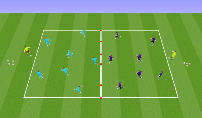 Football/Soccer Session Plan Drill (Colour): Technical Development