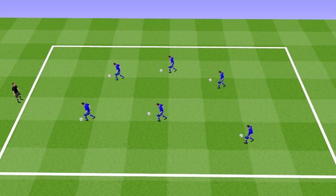 Football/Soccer Session Plan Drill (Colour): Skills Development U7-9's