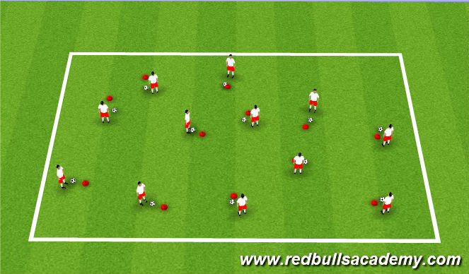 Football/Soccer Session Plan Drill (Colour): Juggling