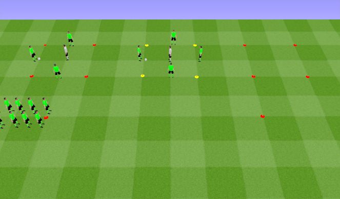 Football/Soccer Session Plan Drill (Colour): Training - Warm up (U8-U12)
