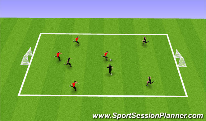 Football/Soccer Session Plan Drill (Colour): 4v4's free play