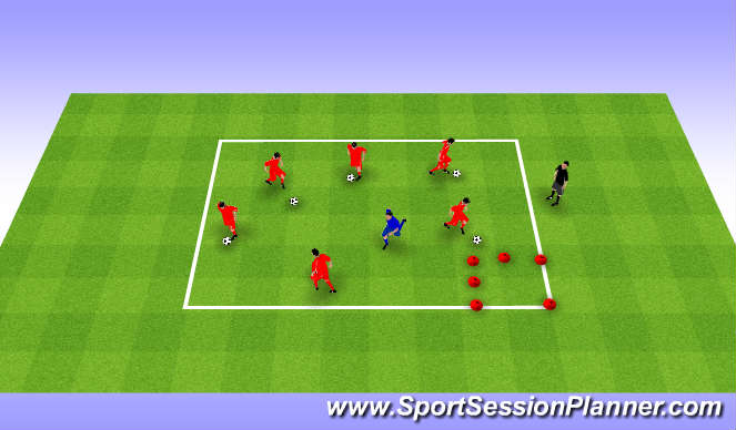 Football/Soccer Session Plan Drill (Colour): Spiderman