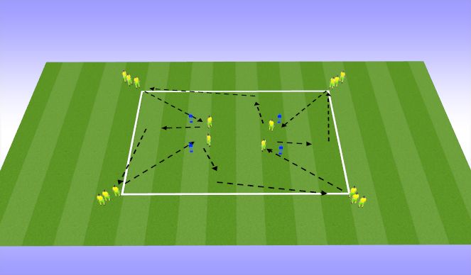 Football/Soccer Session Plan Drill (Colour): Passing 2