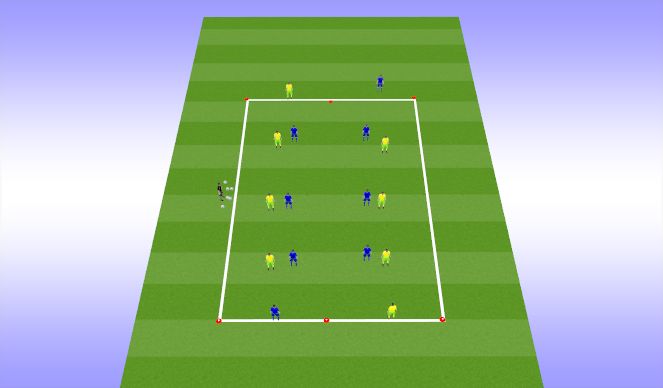 Football/Soccer Session Plan Drill (Colour): combination play game