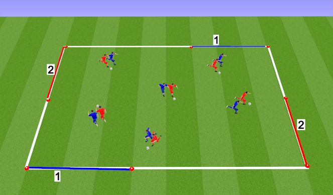 Football/Soccer Session Plan Drill (Colour): Warm-up