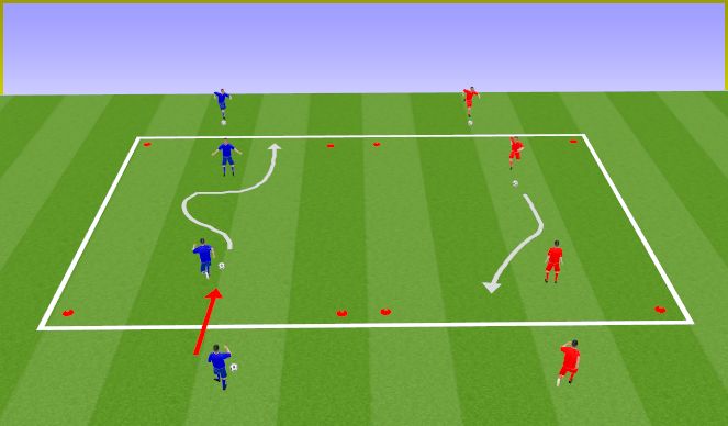 Football/Soccer Session Plan Drill (Colour): Skill Practice