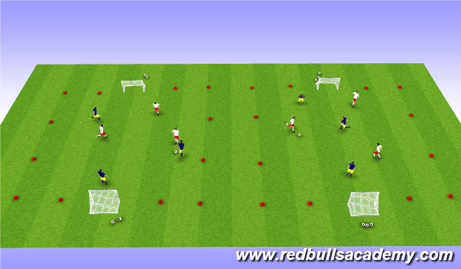 Football/Soccer Session Plan Drill (Colour): Small-Sided Games Tournament 3v3