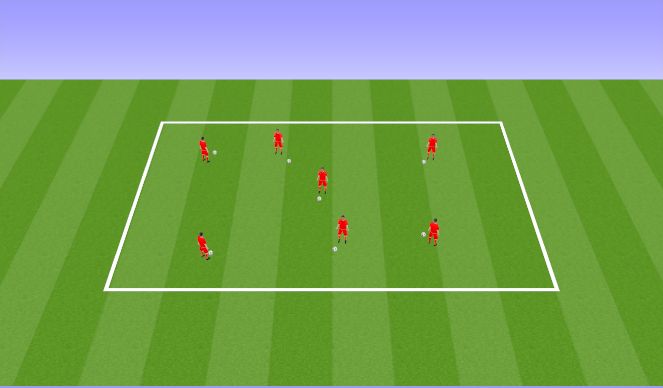 Football/Soccer Session Plan Drill (Colour): Ball mastery (technique)