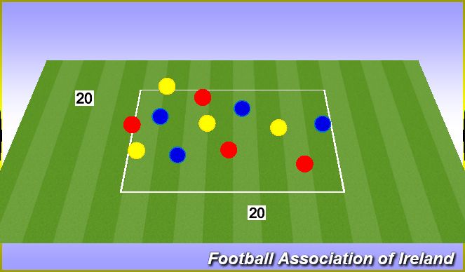 Football/Soccer Session Plan Drill (Colour): Warm up