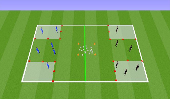 Football/Soccer Session Plan Drill (Colour): Squirrels and Nuts