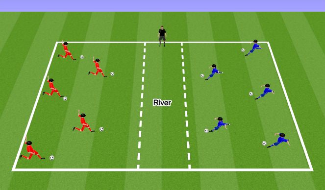 Football/Soccer Session Plan Drill (Colour): Beginning - Clean Your Room