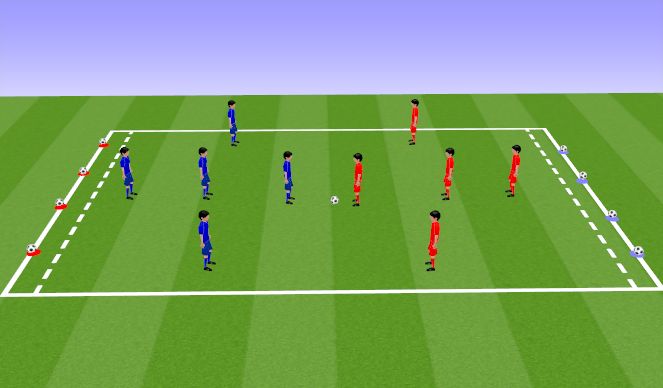 Football/Soccer Session Plan Drill (Colour): End - Skittle Football