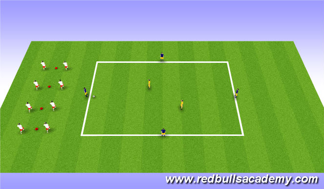 Football/Soccer Session Plan Drill (Colour): Warm-Up - SAQ & Rondo