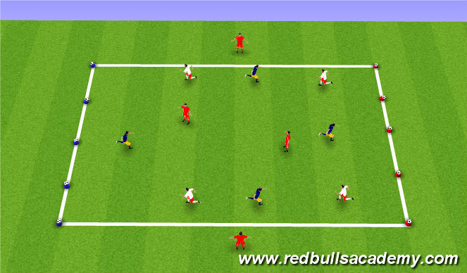 Football/Soccer Session Plan Drill (Colour): Fully Opposed - Conditioned Game