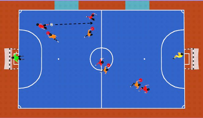Futsal Session Plan Drill (Colour): PARTIDO CONO EN MANO.