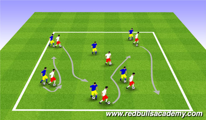 Football/Soccer Session Plan Drill (Colour): Warm-Up