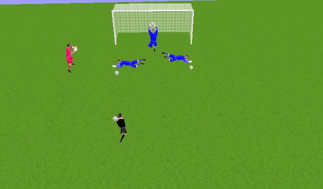 Football/Soccer Session Plan Drill (Colour): VOLEA + DOBLE REACCIÓN 