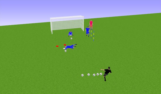 Football/Soccer Session Plan Drill (Colour): DESPLAZAMIENTO POR VALLAS
