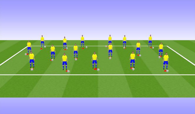 Football/Soccer Session Plan Drill (Colour): BM1 - Ball Mastery 1