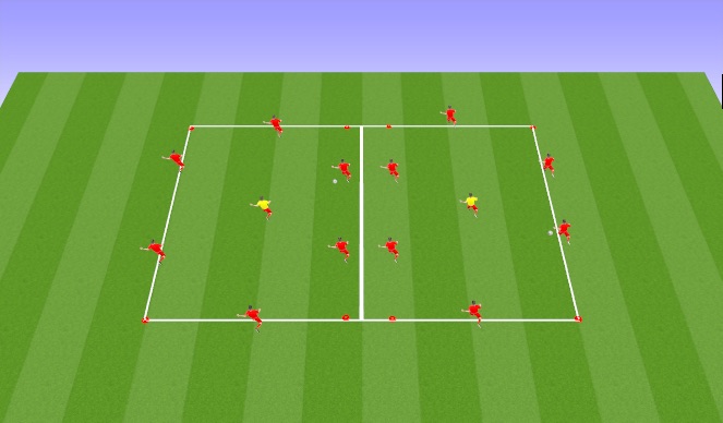 Football/Soccer Session Plan Drill (Colour): Passing/Receiving-technical