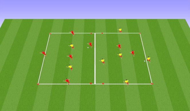 Football/Soccer Session Plan Drill (Colour): Passing/Receving - Skill 