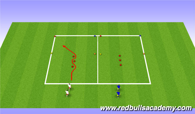 Football/Soccer Session Plan Drill (Colour): Warm up