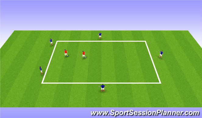 Football/Soccer Session Plan Drill (Colour): Rondo