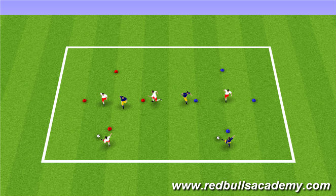 Football/Soccer Session Plan Drill (Colour): Technical Opposed
