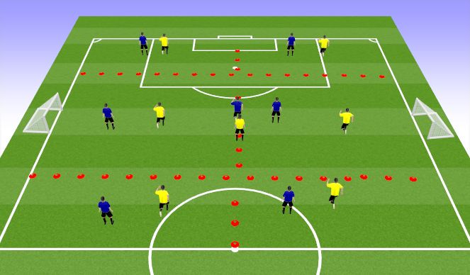 Football/Soccer Session Plan Drill (Colour): SSG
