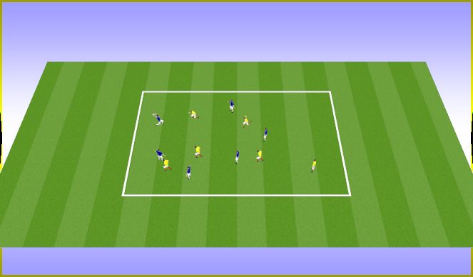 Football/Soccer Session Plan Drill (Colour): Passe à 10 main