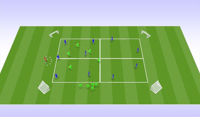 Football/Soccer Session Plan Drill (Colour): Technical: 10v5
