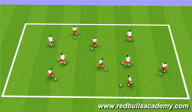 Football/Soccer Session Plan Drill (Colour): Warm-up