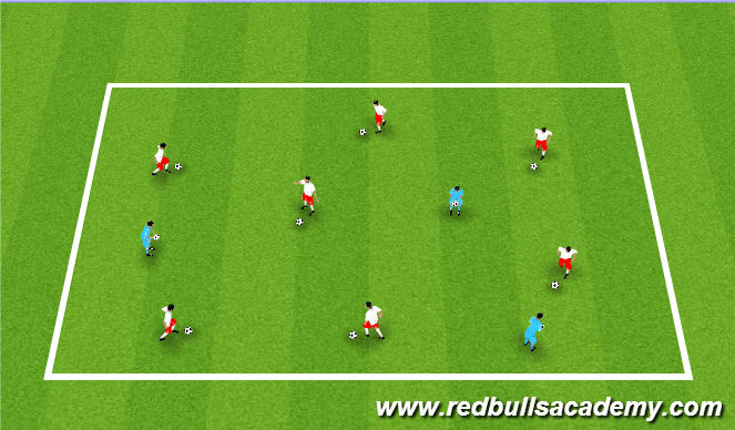 Football/Soccer Session Plan Drill (Colour): Marble Kings