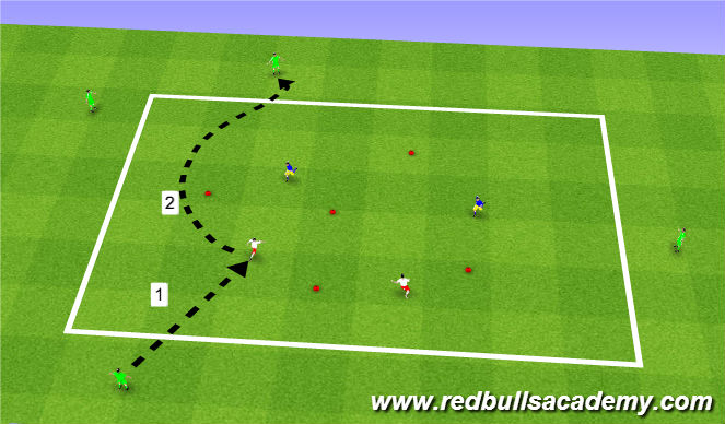 Football/Soccer Session Plan Drill (Colour): Warm up