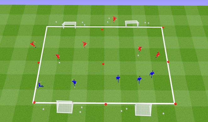 Football/Soccer Session Plan Drill (Colour): Arrival Activity :SSG - 10 min