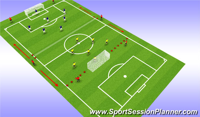 Football/Soccer Session Plan Drill (Colour): SSG