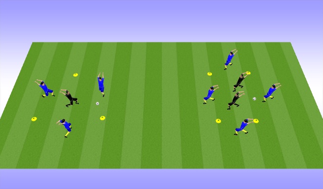 Football/Soccer Session Plan Drill (Colour): Station #6
