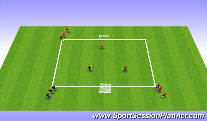 Football/Soccer Session Plan Drill (Colour): Stage 4