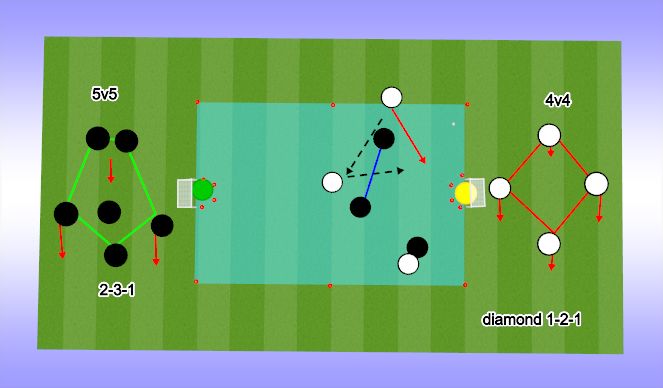 Football/Soccer Session Plan Drill (Colour): 4 v 4 or 5v5 small sided games