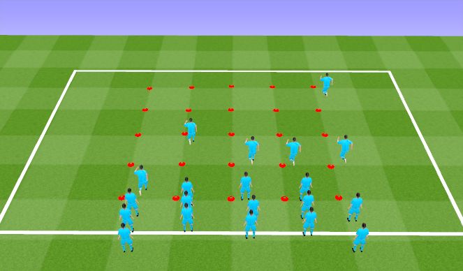 Football/Soccer Session Plan Drill (Colour): Warm Up