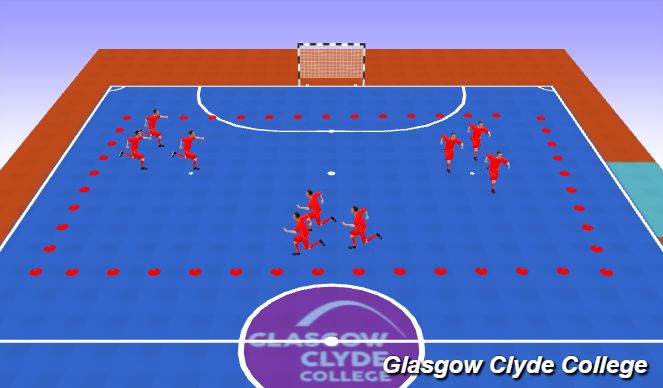 Futsal Session Plan Drill (Colour): Introduction - Warm Up